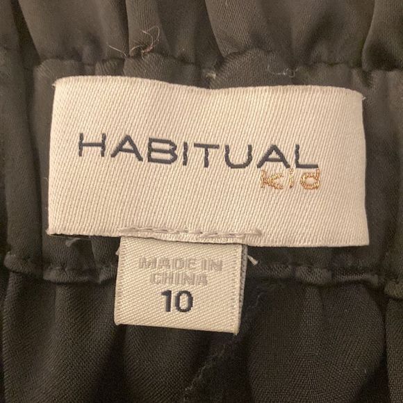 Habitual Kids Girls Black Satin Joggers with Gathered Waist and Belted Cuff. - Picture 5 of 6